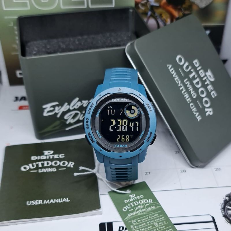 Jam Tangan Pria Digital DIGITEC OUTDOOR DS-8100T Rubber Original