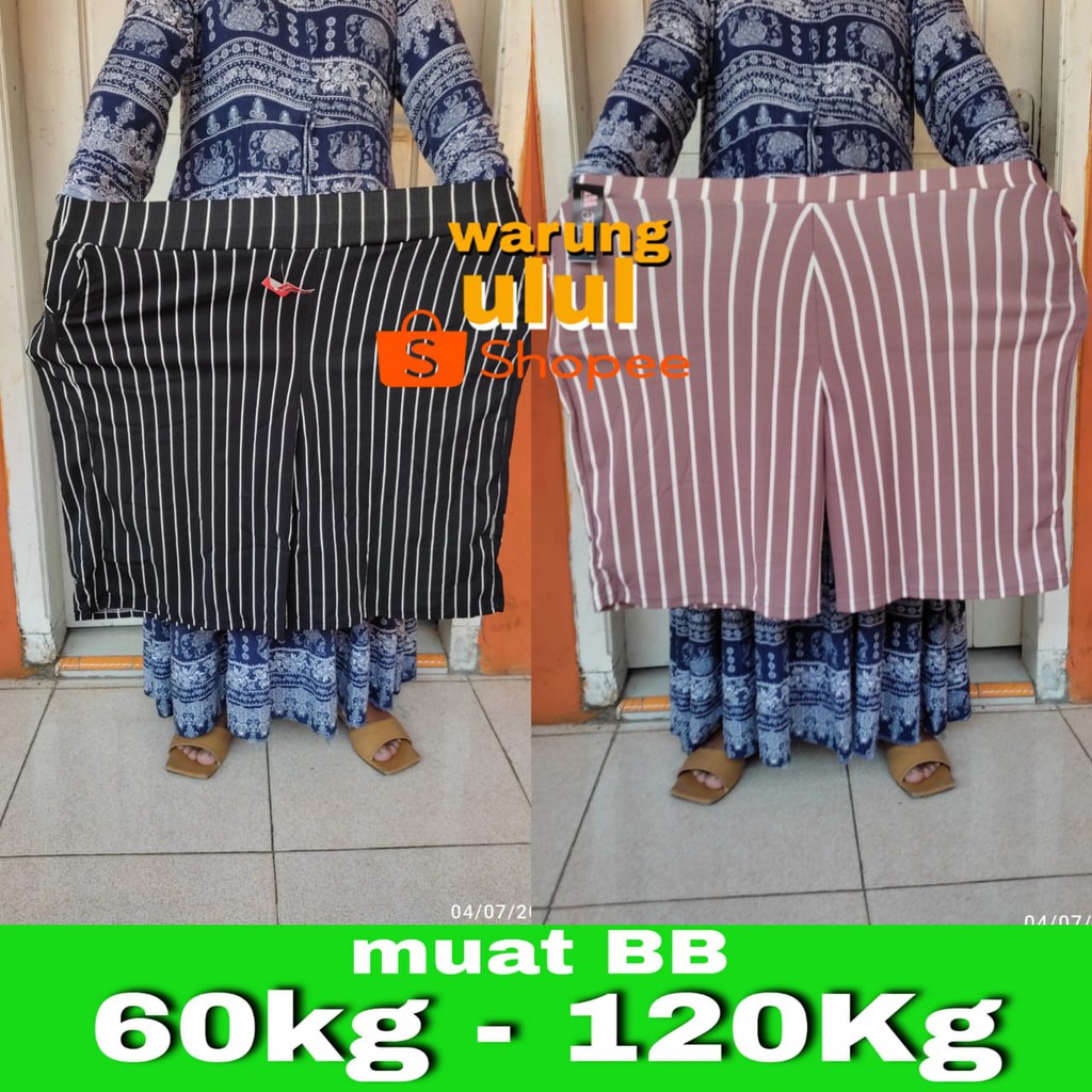 kulot pendek super jumbo bahan crepe tebal