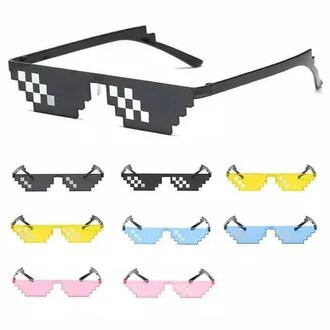 Kacamata Anak Laki Perempuan Kacamata Gaming Kacamata Minecraft Kacamata Fashion Thug Life-3