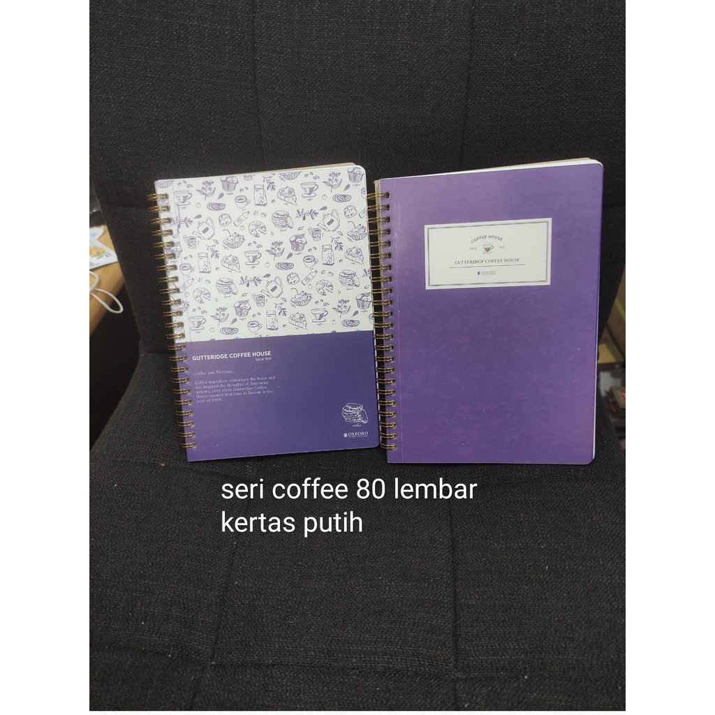 

design spiral oxford a5 coffee 80 lembar garis paper korea buku agenda ring kawat perpurasi made in korea