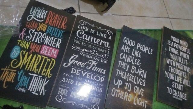 Hiasan Dinding Kata Poster Kayu Quotes Cafe Vintage Wall Decor Ruangan Dekorasi Rumah Quotes Mk54
