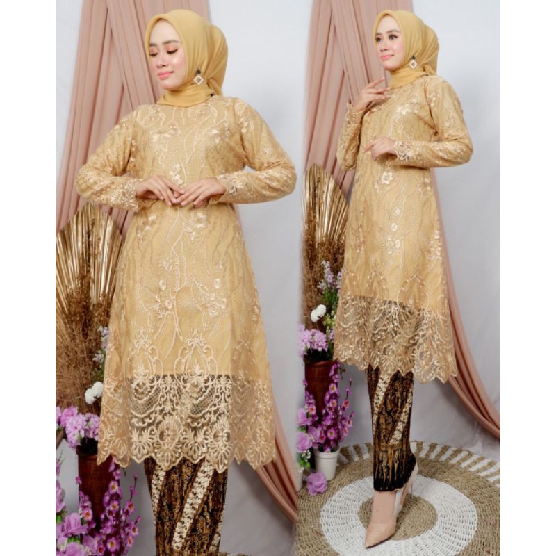 Kebaya Jumbo Ld 120 - Kebaya Tulle Big size - set Krbaya Tulle Jumbo