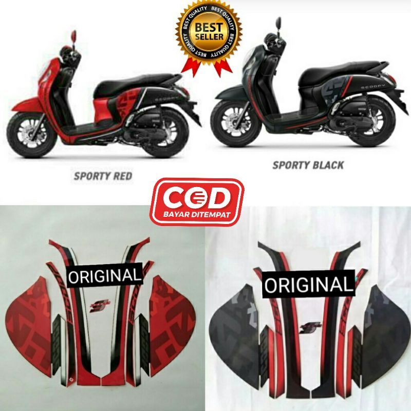 Striping Stiker Motor Honda Scoopy Sporty 2021