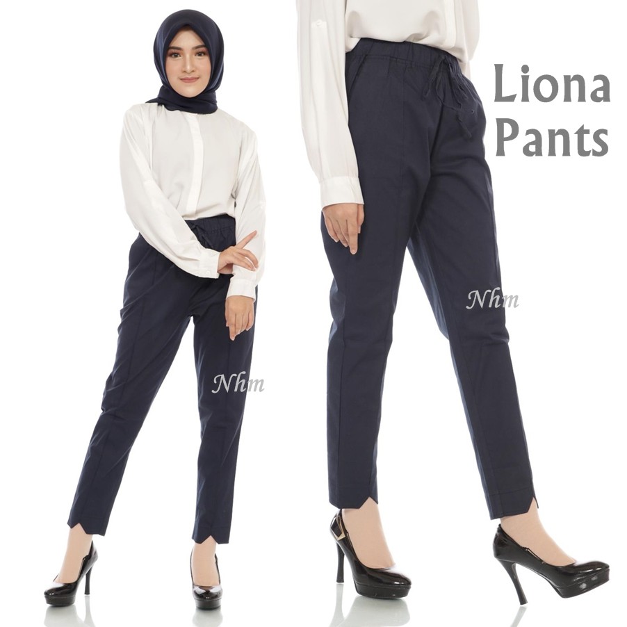 Celana Wanita Panjang Zigzag Liona, Doty Pants Stretch