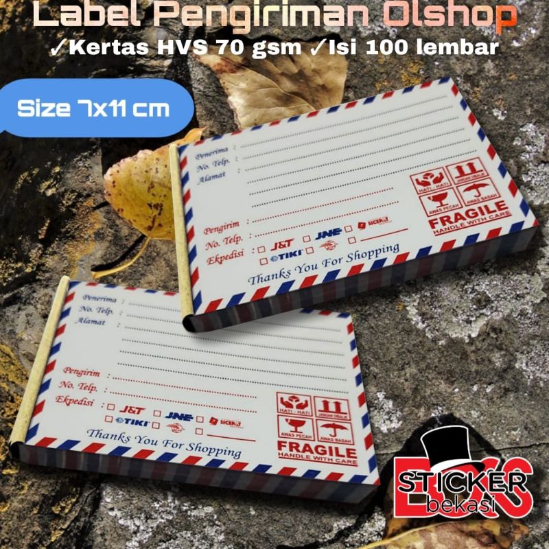 

LABEL PENGIRIMAN OLSHOP HVS ISI 100 LEMBAR/LABEL PENGIRIMAN ONLINE SHOP HVS MURAH-AMPLOP KECIL
