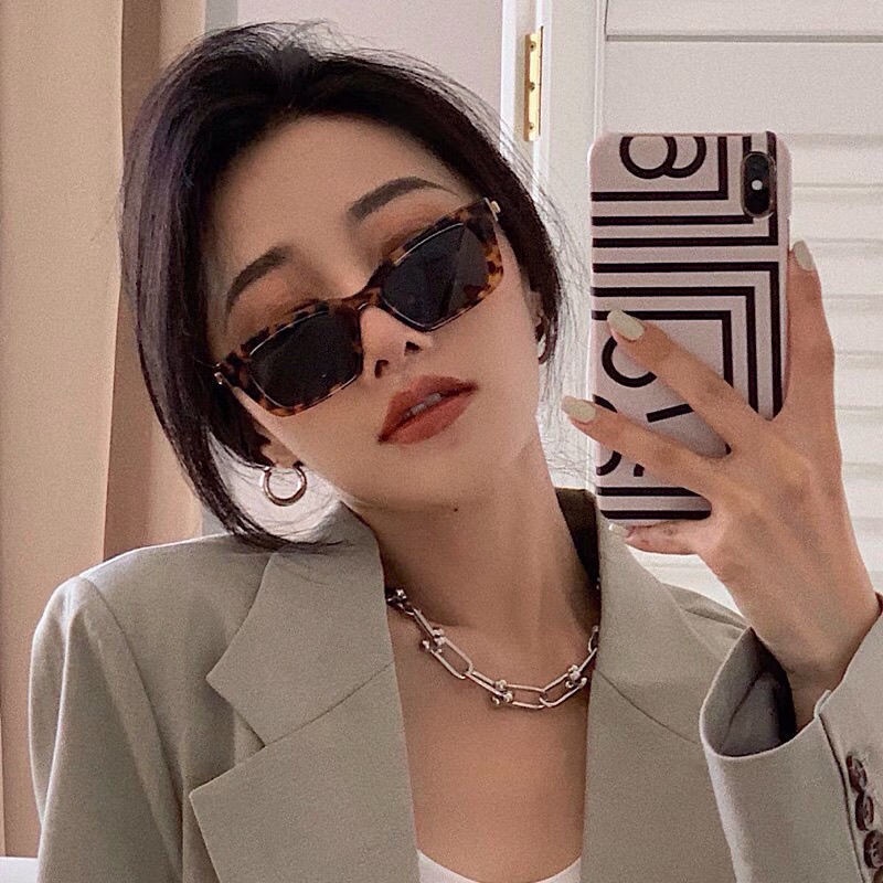 【Ready stock】☀️Kacamata Hitam Wanita aantiradiasi Bentuk Persegi Panjang Gaya Korea Untuk 2022 terbaru gm fashion murah kecenderungan COD