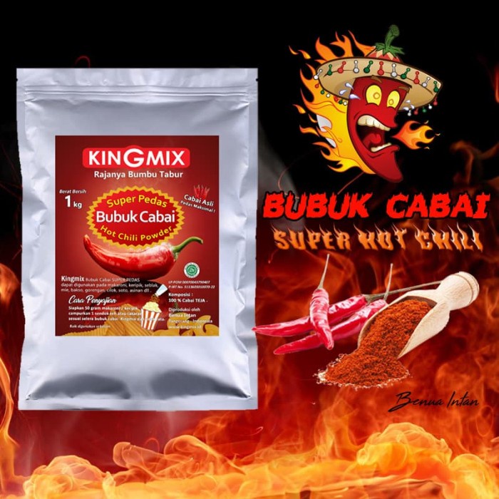 

Instan-Masak-Bumbu- Kingmix Cabai Bubuk Super 1 Kg -Bumbu-Masak-Instan.