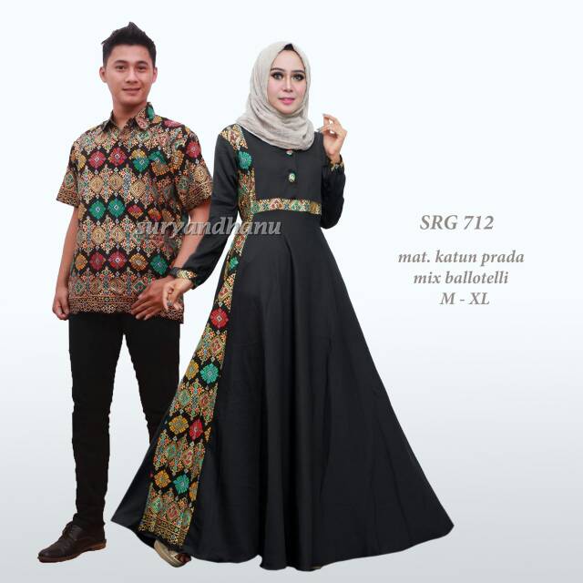 25 Inspirasi Keren Baju  Gamis  Batik Couple  Suami  Istri  