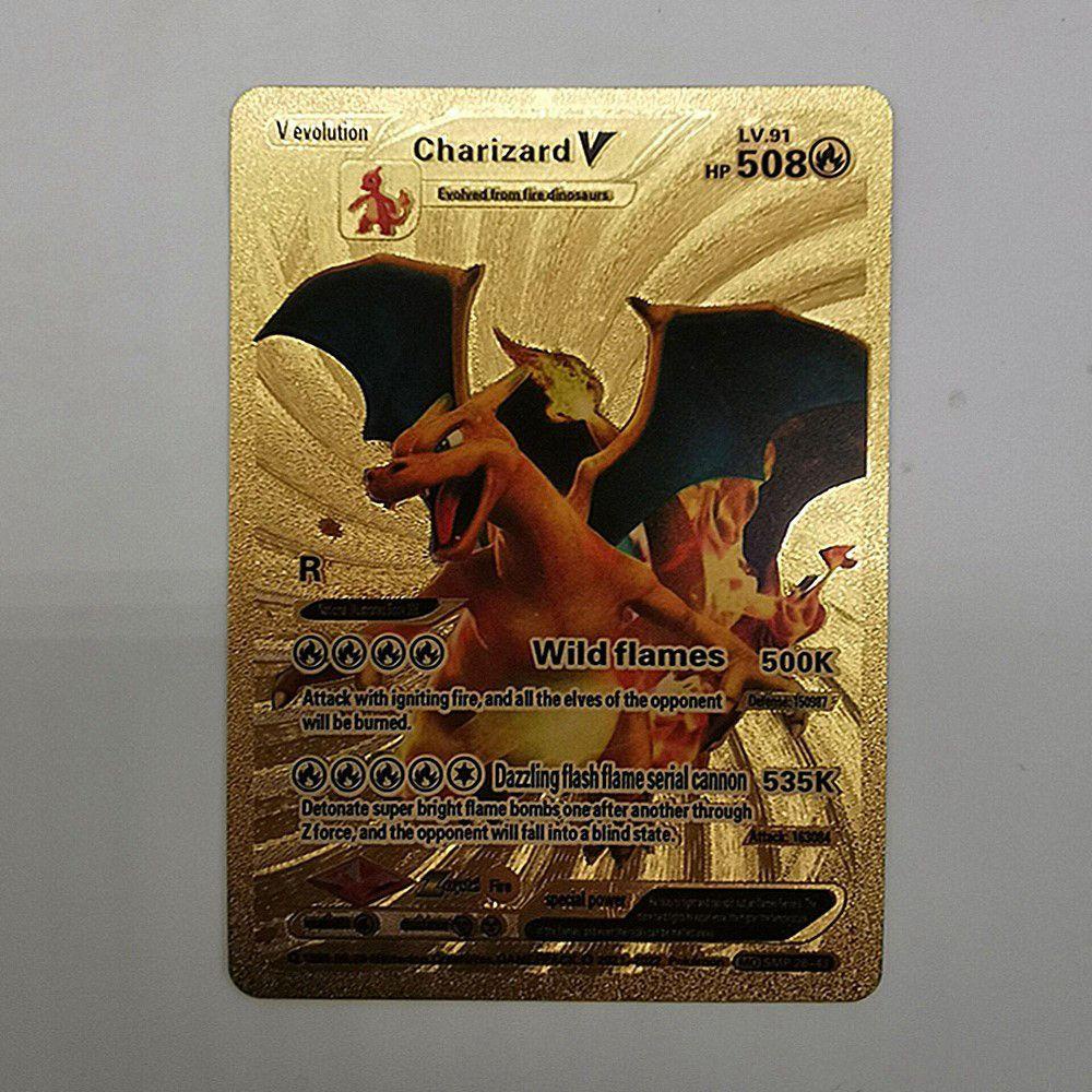 QUINTON Kartu Pokemon Hadiah Natal 54pcs /set Charizard Vmax GX Collection Pikachu Energy Card