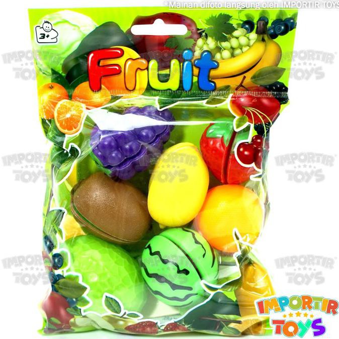 Mainan Buah Potong Cut Fruit Set Pisau Plastik Keren Lengkap Lucu Unik