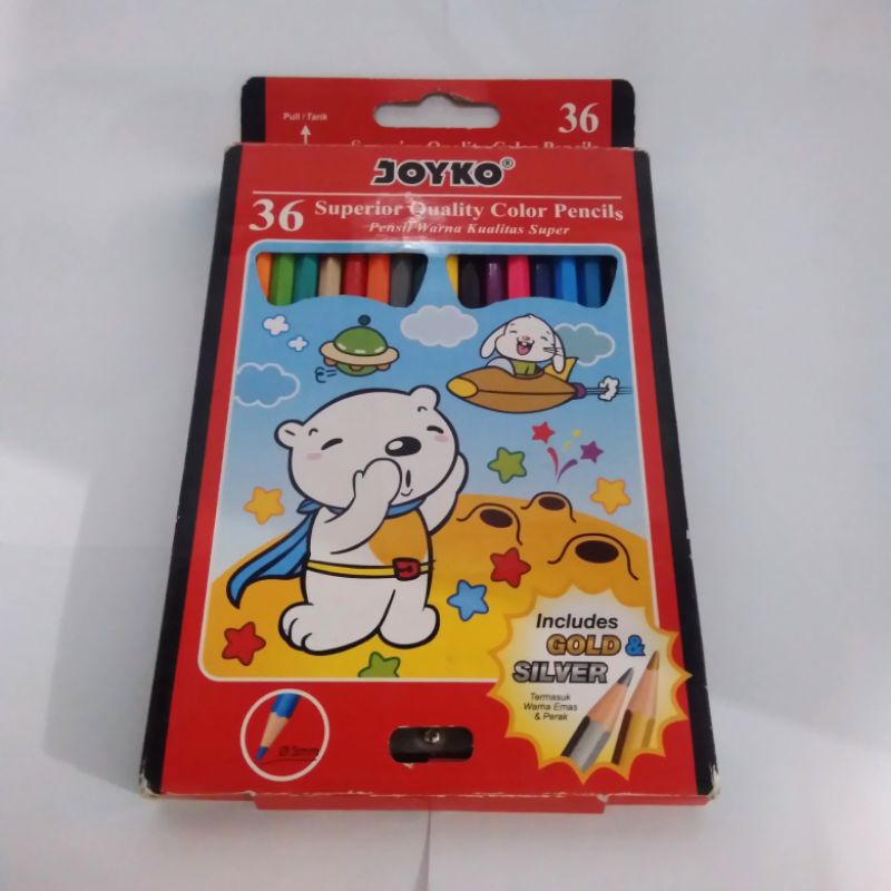 

pensil warna joyco 36 warna plus penyerut