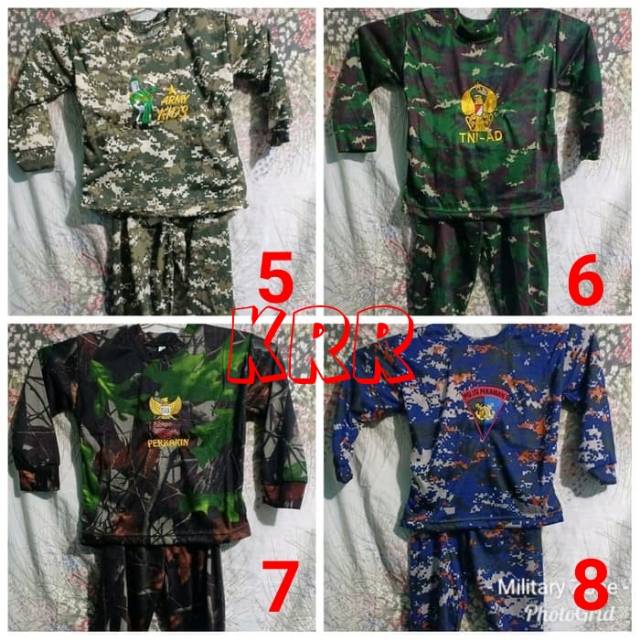 Promo.. Baju Training Anak Loreng Army