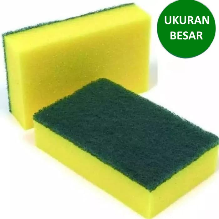 Spon Sabut Busa Cuci Piring 13. x 8.5 x 3 cm Spon cuci piring 2 sisi