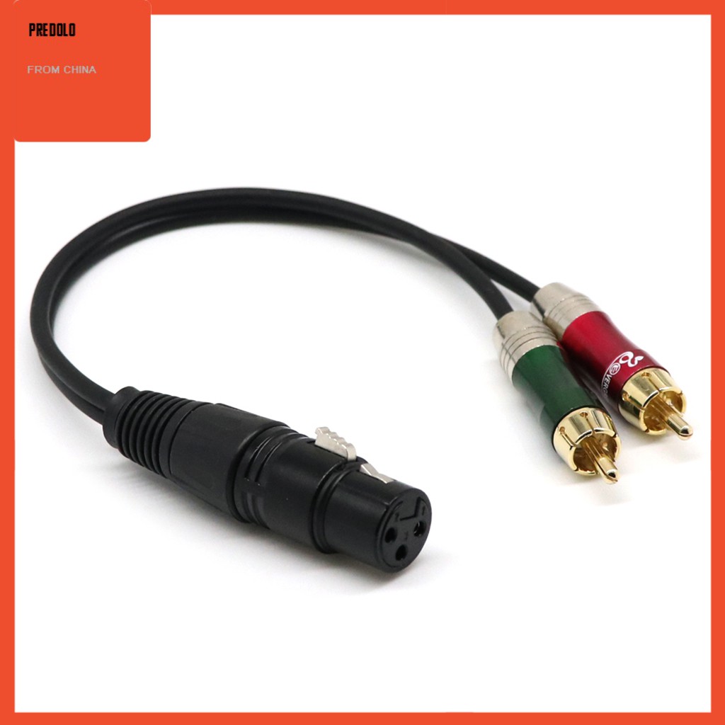 Kabel Adapter Splitter Xlr Female To 2x Phono Male Rca Panjang 30cm