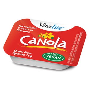 Vitalite Canola Butter Vegan 10 mini cup 10 G / Butter Low in Salt (Unsalted)