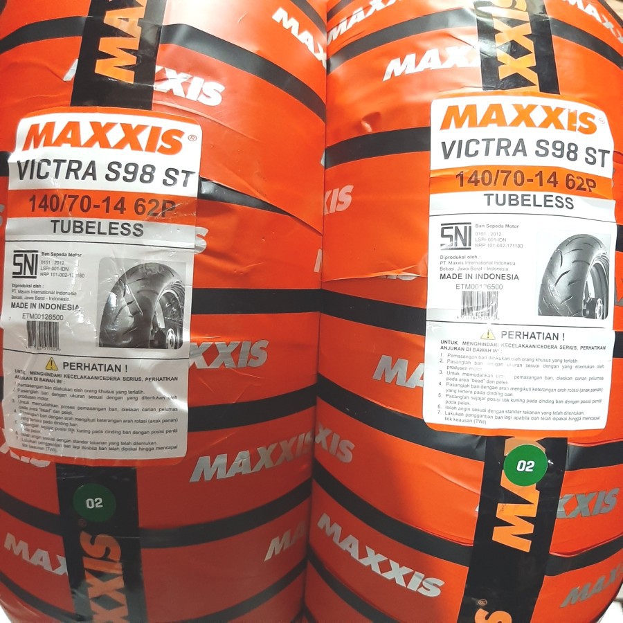 Ban Tubeless Ban Belakang Aerox 155 Maxxis Victra S98 140 / 70 - 14