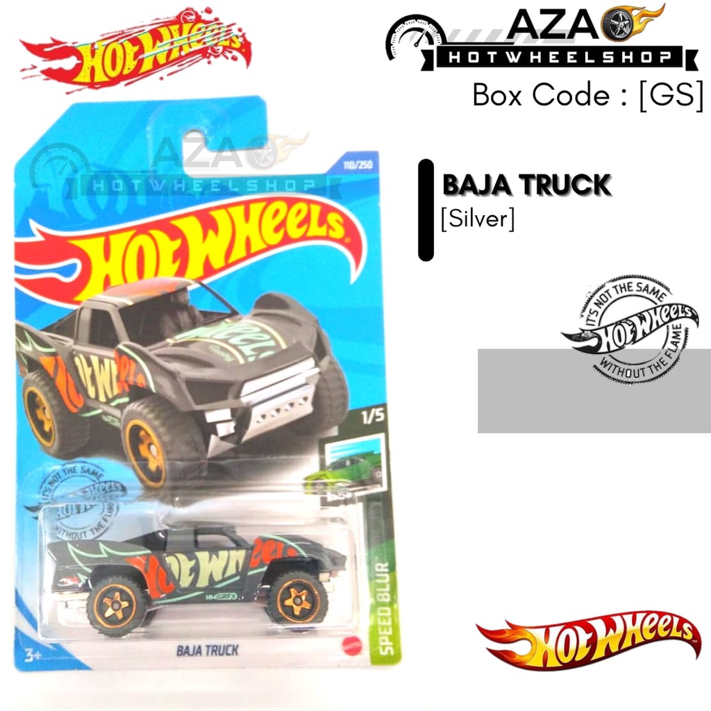 Diecast Hot Wheels Baja Truck Silver Abu HW Hotwheels Mobil Mainan Anak