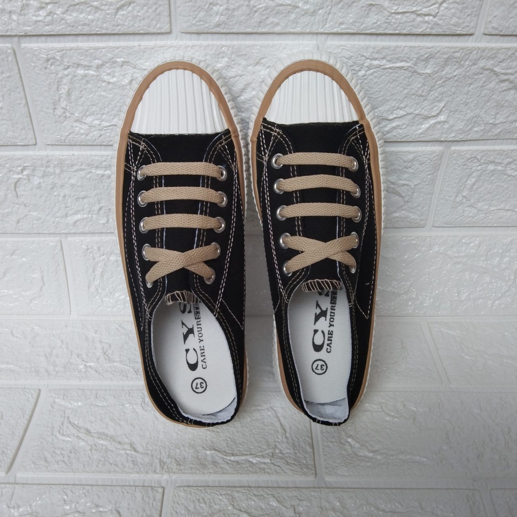 AND / sepatu sepatu wanita import fashion terlaris sepatu canvas wanita import / Sepatu Sneakers Tali Wanita Import Korea - Sepatu Import Sneakers Wanita / Sepatu Sneakers canvas Tali wanita Helio Korean Style Import New Outxide / SPT-10