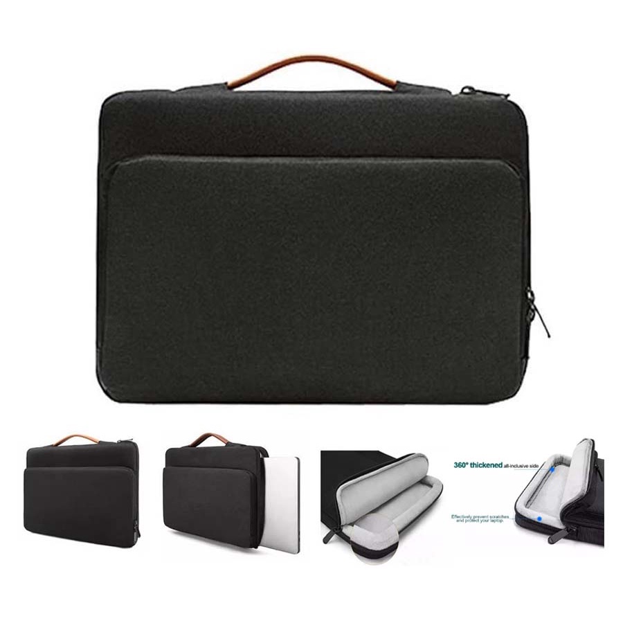 Tas Laptop Jinjing Handstrap Extra Protective Case 14 15 inch black