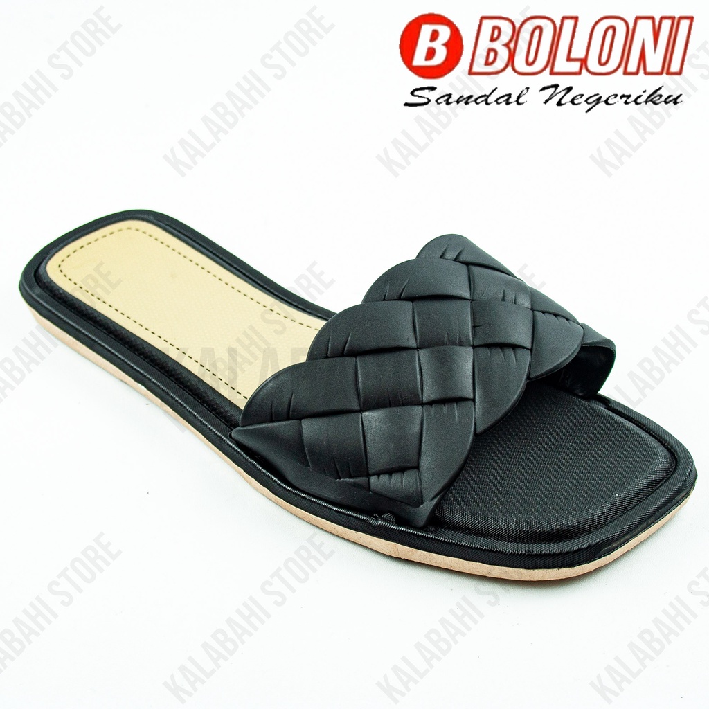 Sandal slop wanita boloni gisel / sendal selop kekinian cewek