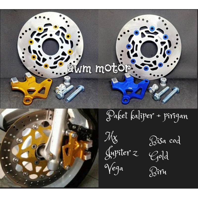 Disk Piringan Cakram depan buta 220mm + Kaliper Yamaha Jupiter z,fzr,Vega,MX,Vega ZR DLL