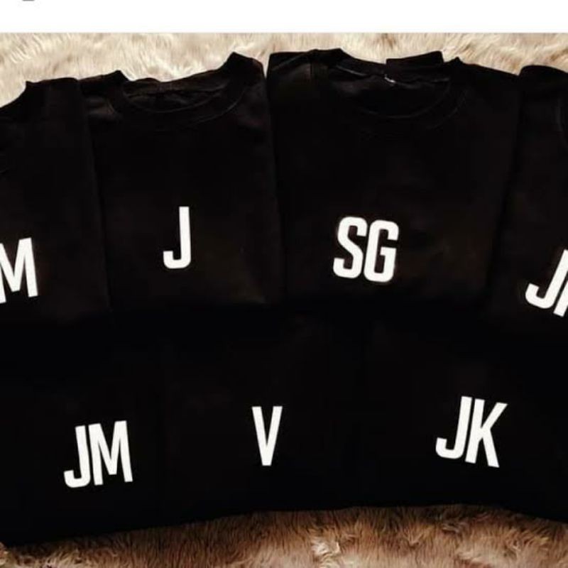 Kaos Kpop BTS request inisial JK jungkook V taehyung