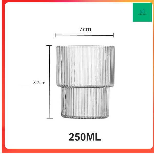 TD-DA KEMORELA Gelas Cangkir Tea Coffee Mug Desain Stripe Origami - KMA091