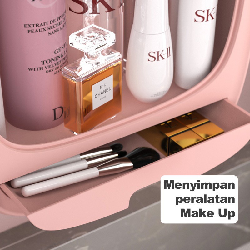 SHENAR, Rak Kosmetik Gantung Oval / Rak Organizer Kosmetik Serbaguna / Box Storage - LAPAKMURAHH88