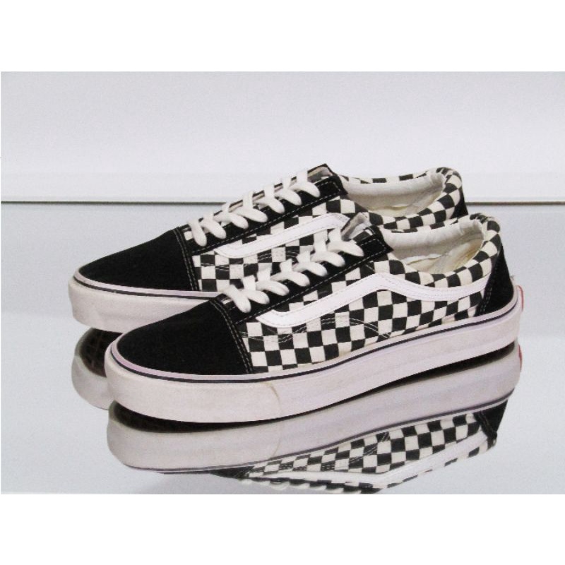 SEPATU SNEAKERS CASUAL VANS OLD SKOOL OG CHECKBOARD CATUR PRIA PREMIUM DT