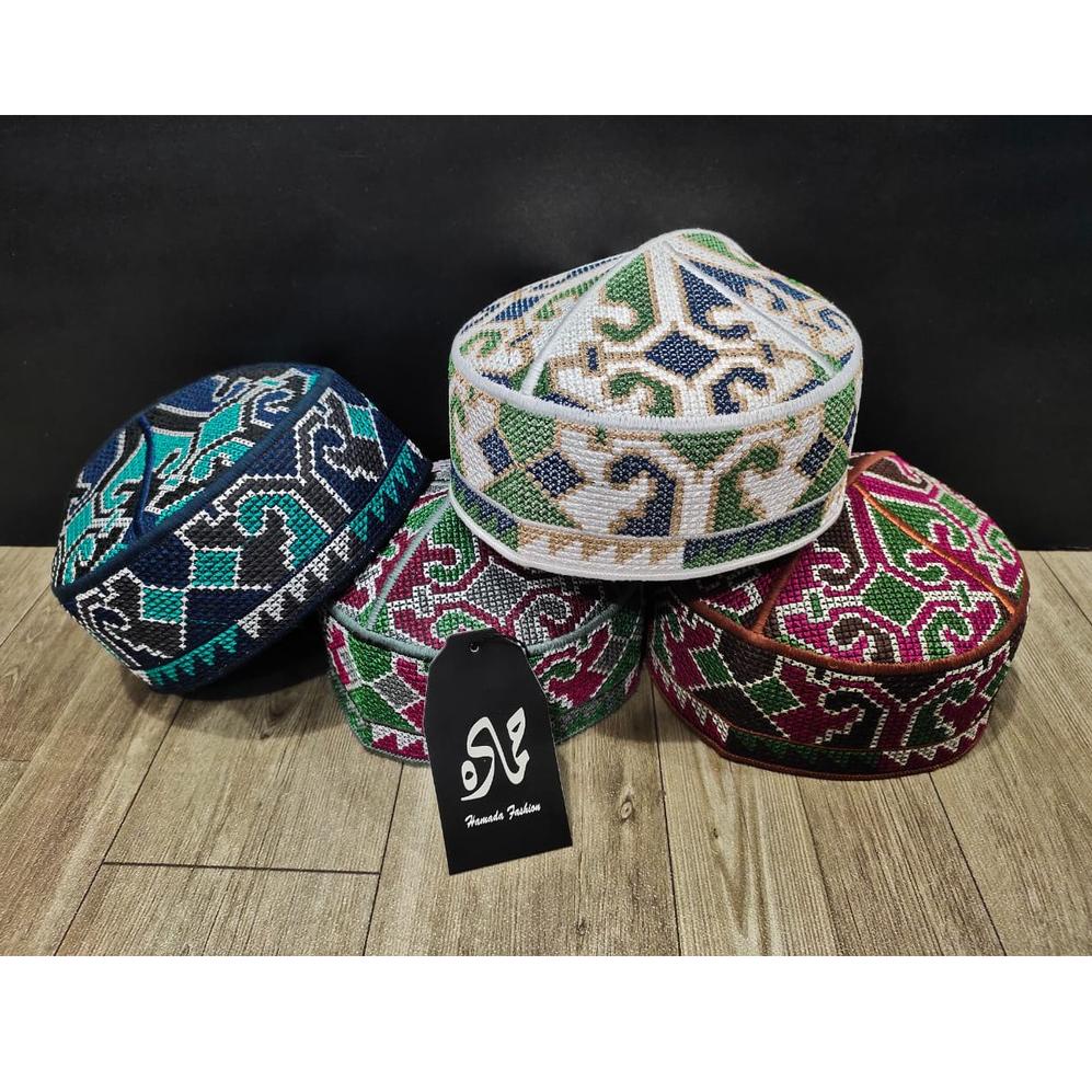 [KODE TWCM9] Peci Pakistan Bordir, Peci Pakistan Premium Full Bordir