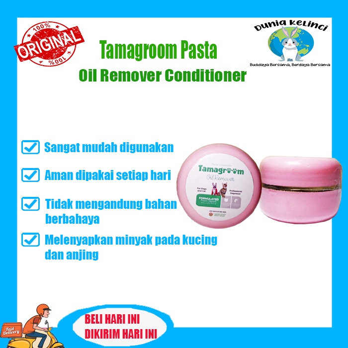 Tamagroom Pasta conditioner oil remover untuk kucing dan anjing