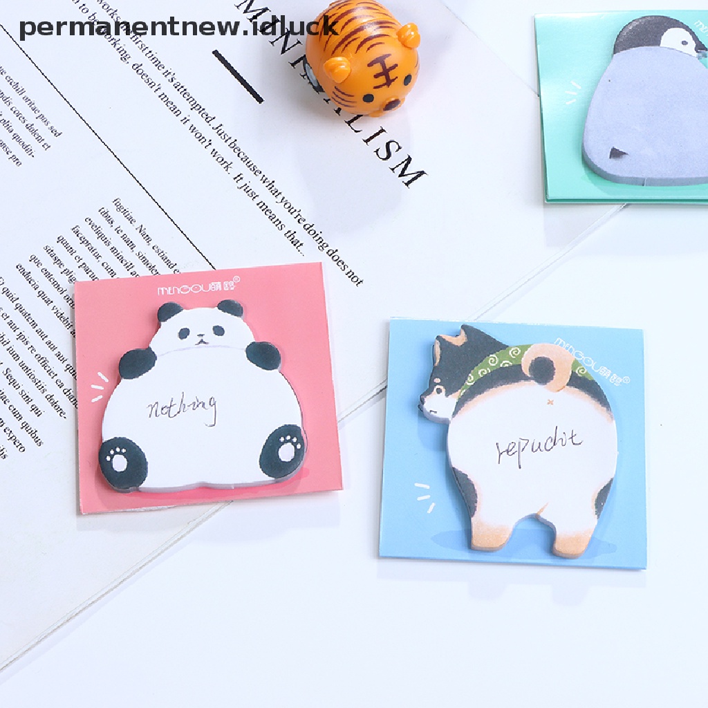 30 Lembar Sticky Notes Bentuk Pantat Hewan Penguin