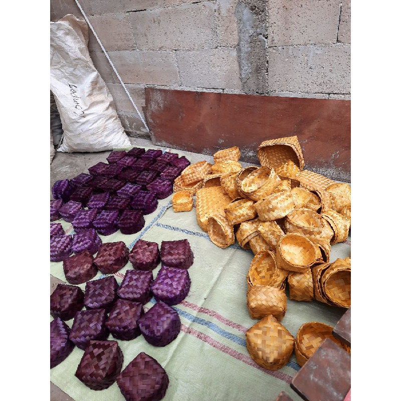 besek warna besek biasa ukuran 10x10cm bisa custom warna