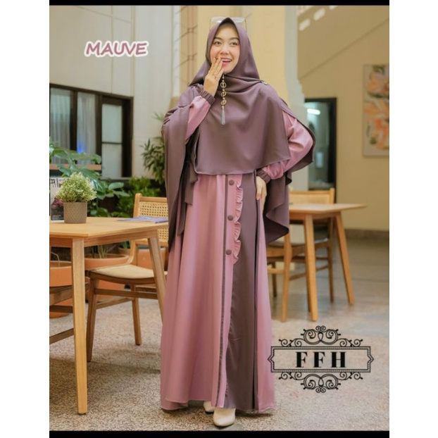 GAMIS TERLARIS/DZAMIRA SET SYAR'I/ORI FAFA HIJAB/ITY CREPE/BUSUI