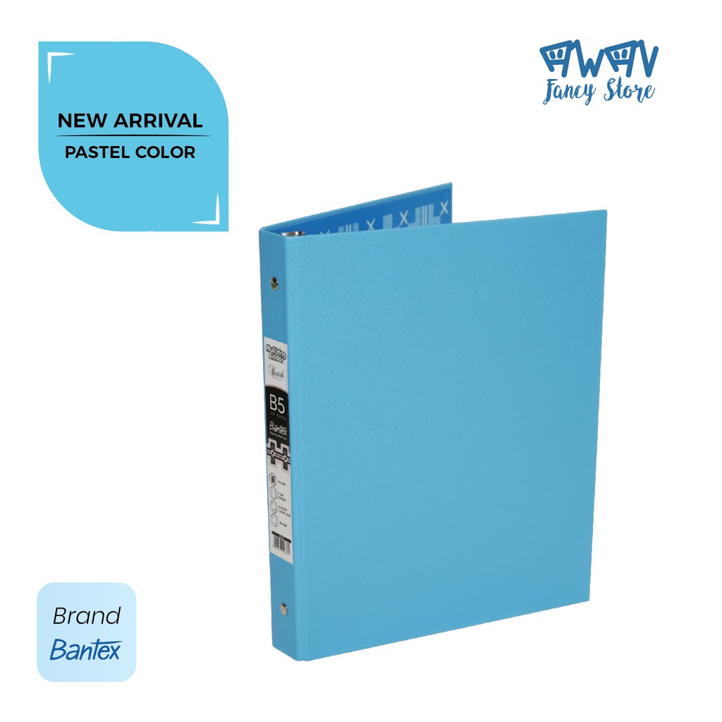 

Bantex PP Multiring Binder B5 Sky Blue 26 Ring 25 mm #1336 23