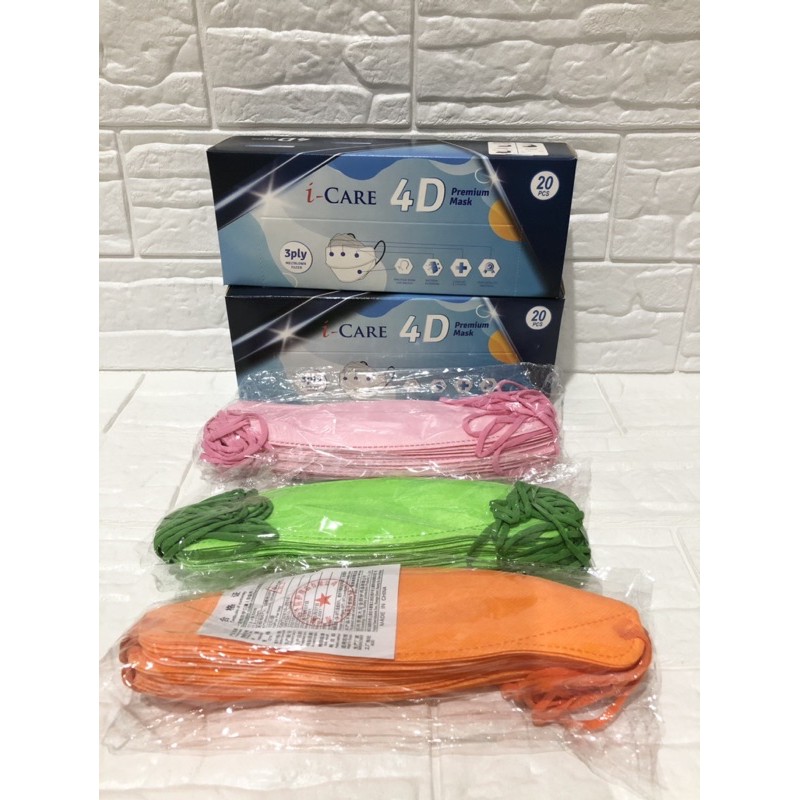 Masker Warna 3ply I-Care KF94 Model Evo