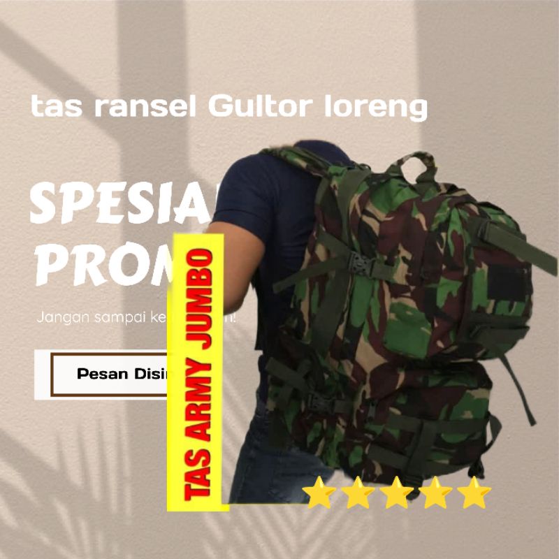 Tas ransel jumbo TNI /tas punggung pria/tas tactical/tas touring/tas outdoor