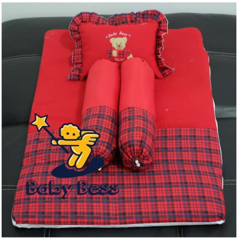 Set 3 in 1 Perlengkapan tidur bayi Kasur Bantal Guling / Matras bess tua / kasur bayi bes /kado bayi