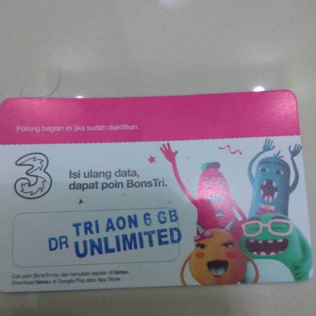 VOUCHER TRI AON 6 GB UNLIMITED (66 GB)