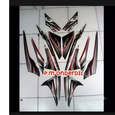 Striping Vixion old 2011 Hitam Abu Abu