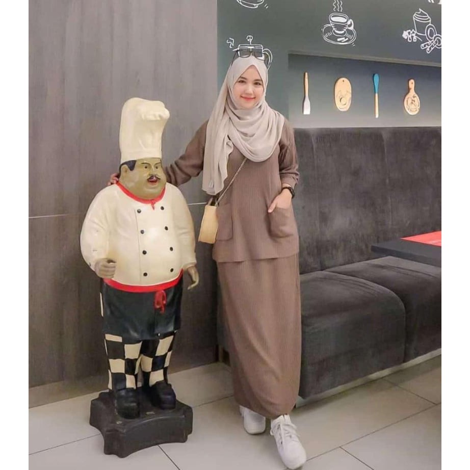 TokoMilkan - Dress Wanita Setelan BOXY Dress Wanita Bahan Rajut | Dress Set Boxy