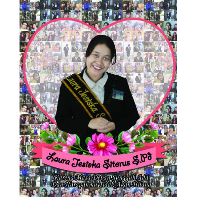 FOTO MOZAIK CETAK+BINGKAI