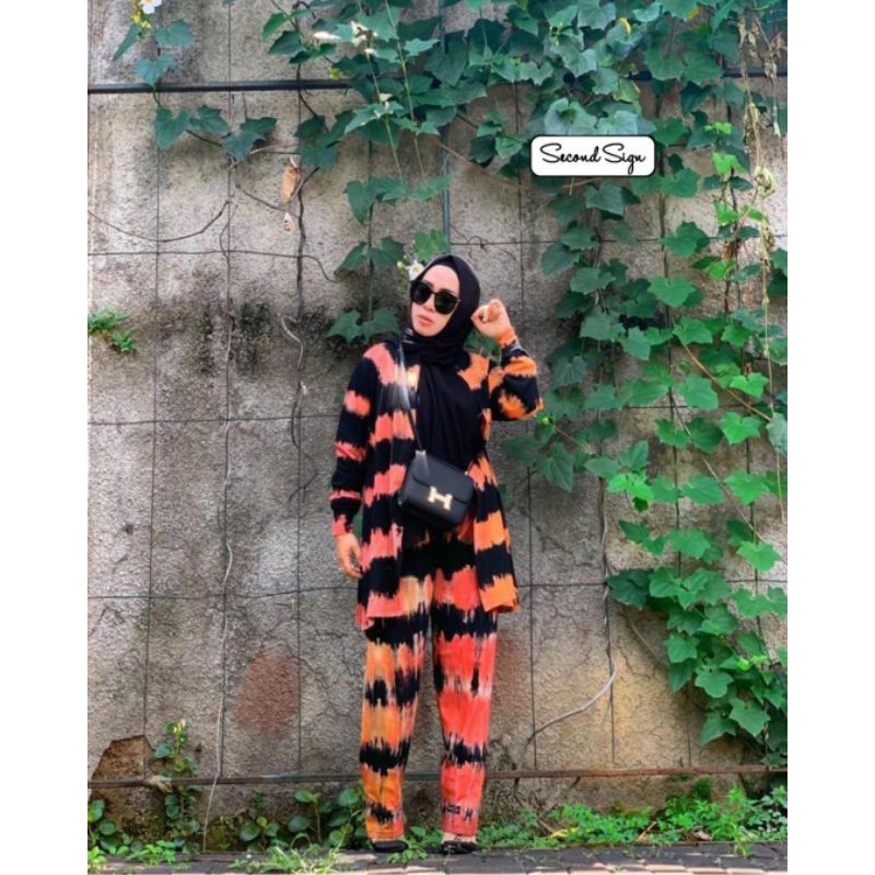 TIE DYE SET BLACK Second sign