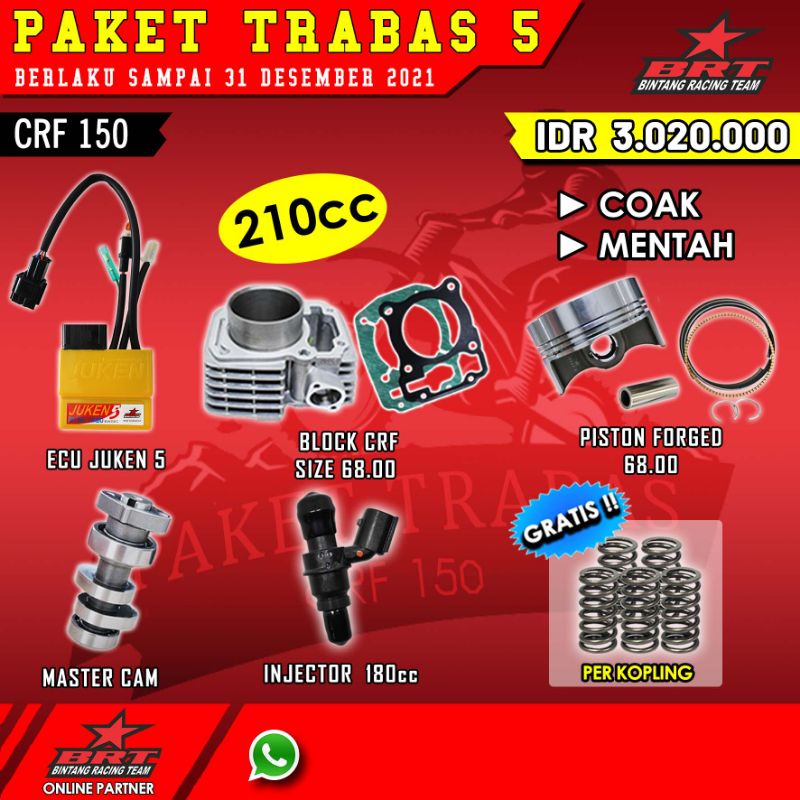 PAKET BORUP BRT  CRF 150 BLOK 68