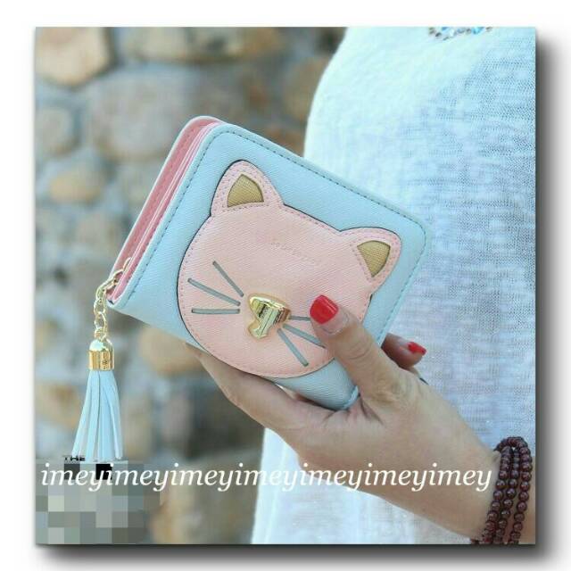 Dompet lipat kepala kucing/dompet murah