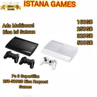 PS3 SUPERSLIM HDD 500GB + 2STIK WIRELLES