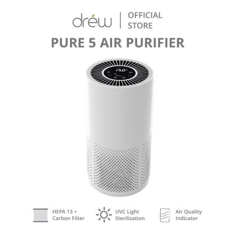 Drew Airpurifier Pure 5 - Drew Air Purifier Pure5 - Drew Filter Udara Ruangan - Penyaring Udara - Pembersih Udara Ruangan