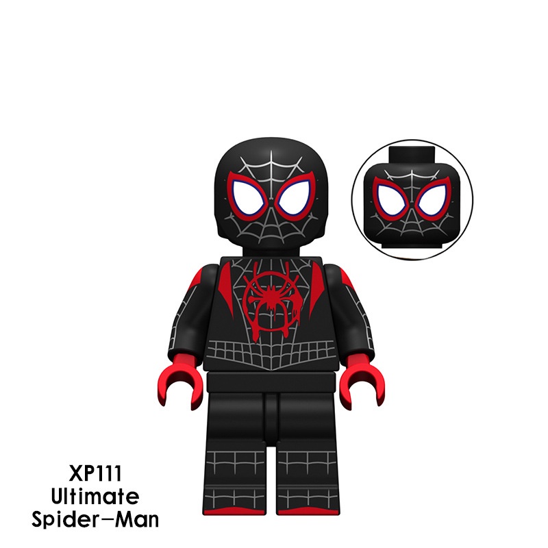 Kt1016 Mainan Action Figure Minifigures Ultimate Metal White Shadow Spider Man Parasitic