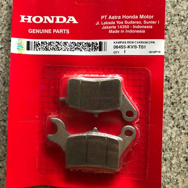 Dispad depan Kampas rem Depan Honda Vario CBs Vario 125 Vario 150 Beat New ori 06455 KVB T01