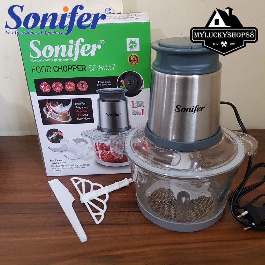 Sonifer SF-8057 Food Chopper SF8057 Glass Blender Makanan Wadah Kaca